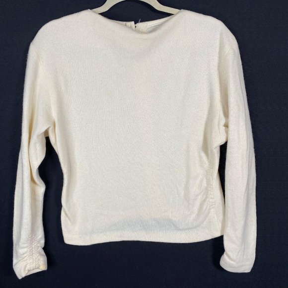 Vintage Norma Walters Ivory Cashmere Sweater 12 - Picture 2 of 10